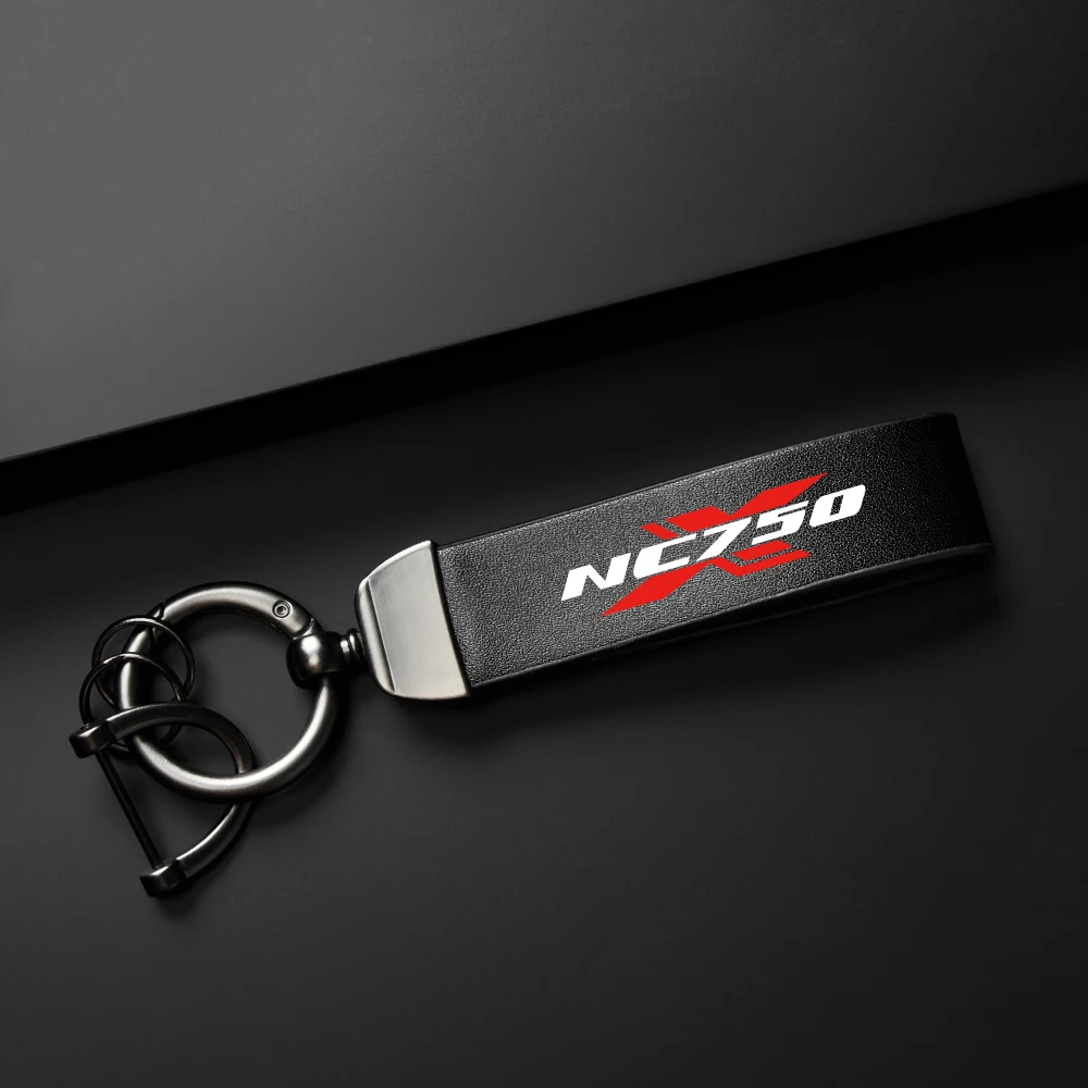 For Honda NC750X NC750 X Holder Carbon Leather Keyring Motorcycle High-Grade leather Keychain Accessories LOGO Woman Men