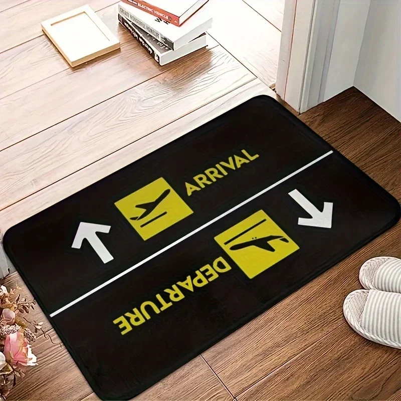 Popular The Exit Arrival Carpet Departure Doormat Bedroom KitchenRug Home Balcony Aircraft Logo Absorbent Floor Door Bath Mat@0#