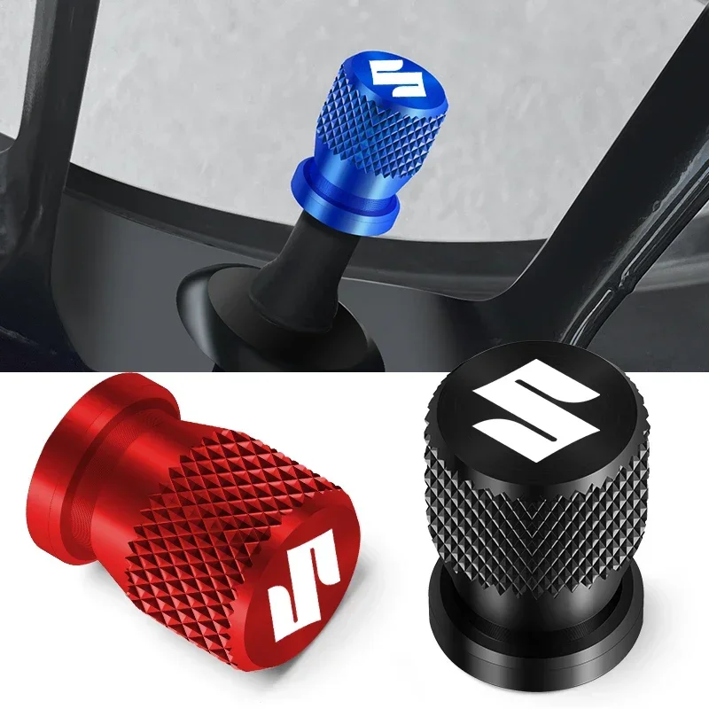

2Pcs Car Tire Valve Stems Cap Aluminum Tire Wheel Stem Air Valve Cap For Suzuki Vstrom 650 1000 dl GSXS GSR HAYABUSA Bandit