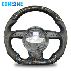 Forge Steering Wheel Carbon Fiber Perforated Leather For Audi RS S3 S4 S5 2012-2016 A3 A4 A5 RS4 RS5 Car Steering Wheel