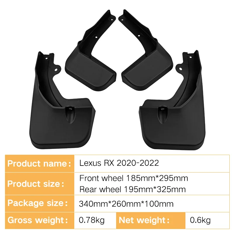 Suitable for Lexus Lexus RX 2020-2022 foreign trade cross-border mud fender car fender modification