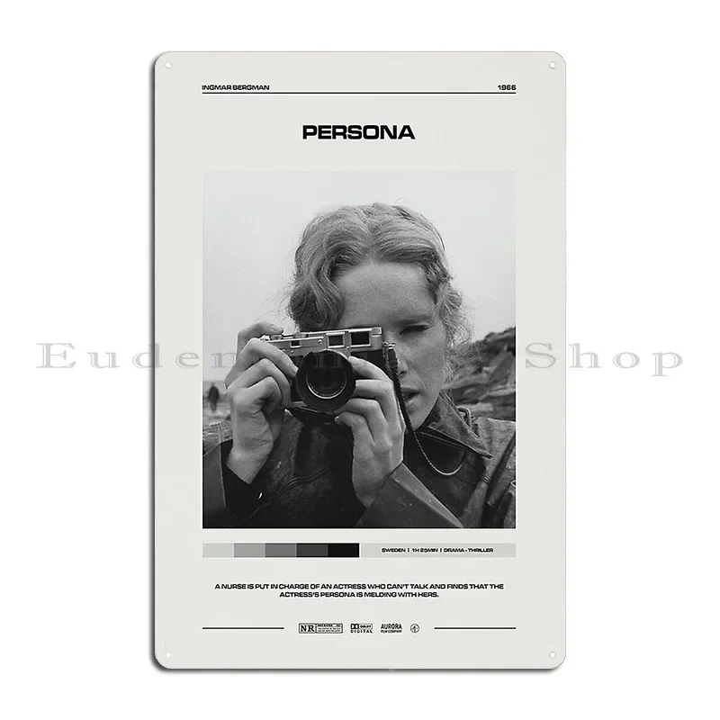Persona Ingmar Bergman Passion Director Movie Addiction Personapop Metal Plaque Create Classic Designing Create Tin Sign Poster