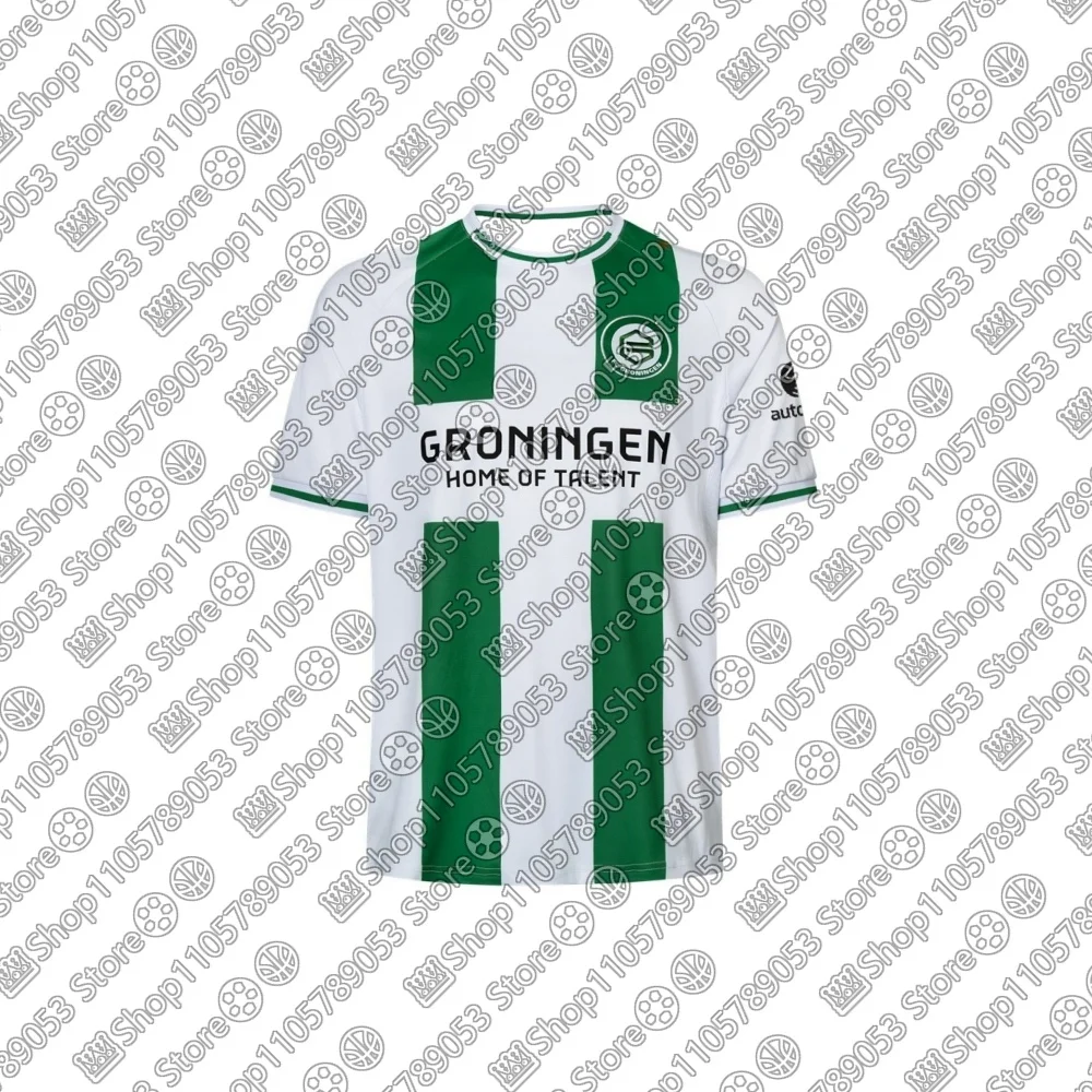 26-27 Mens Kids Boys N-Netherlands Top Adult Jersey Soccer Game Sport G-Groningen Home Male Training Breathable Football Jersey