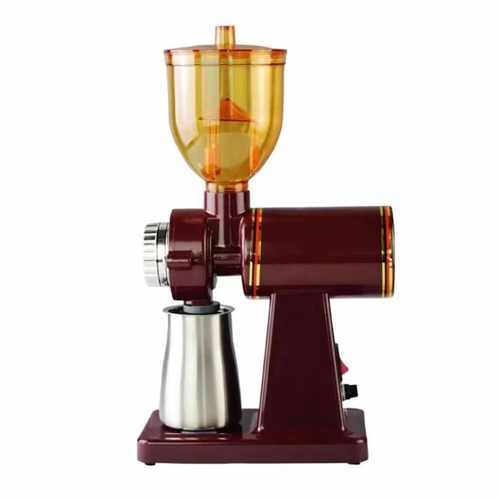 Electric Coffee Grinder 600N Coffee Milling Machine Coffee Bean Miller Machine Flat Burrs Grinding Machine 220V Red/Black
