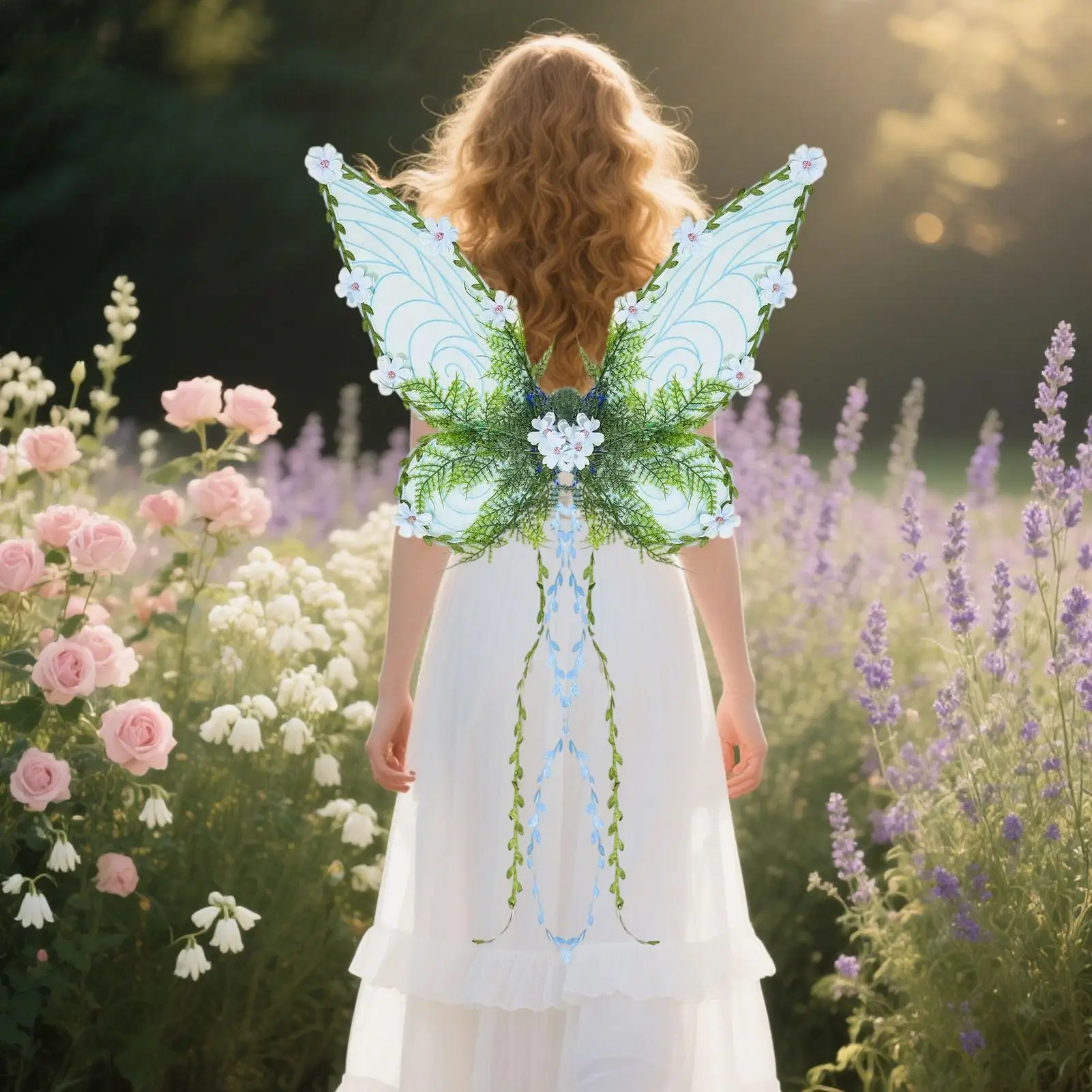 Fairy Wings Adult Women Fairy Costume With Vines Women's Costume For Pride Festival Cosplay Party Holiday Garden Makeup - Image 2