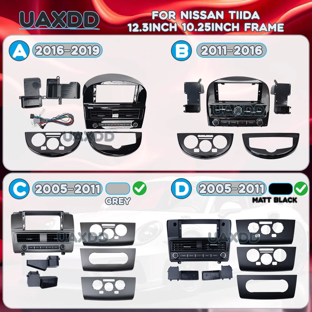 

Адаптер Canbus для Nissan TIIDA 2005-2011, 2016-2019, комплект для установки Android в центральную панель автомобиля, рамка для автомагнитолы, адаптер для приборной панели.