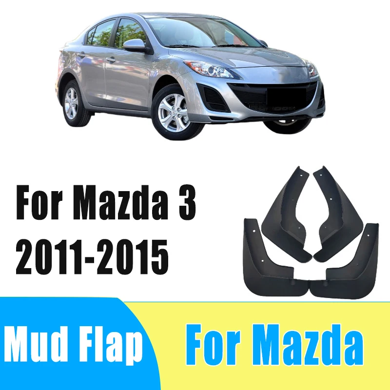 

4pcs Automotive Tire Mudguard Waterproof Prevent Mud Splashing Car Mud Flap Fender Trim Accessories For Mazda 3 2011-2015 2014