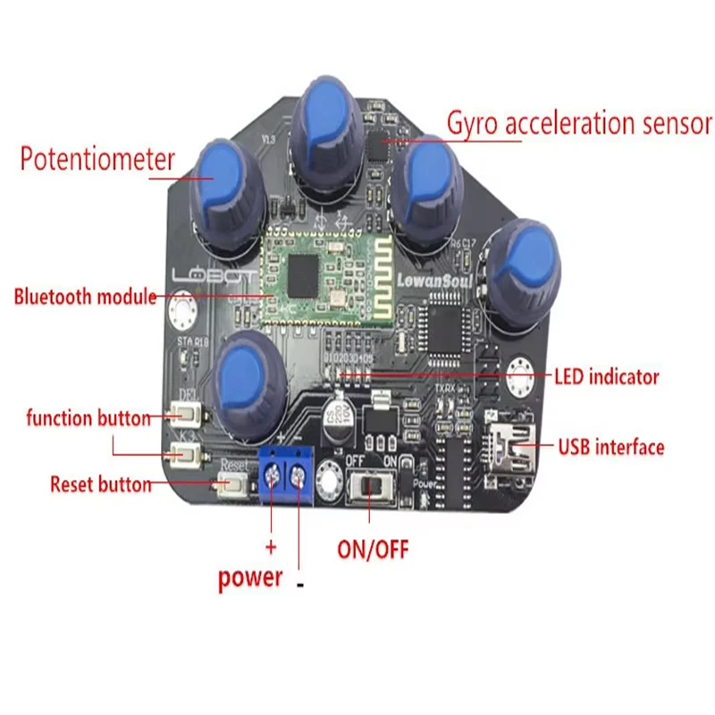 RC Robot Hand Wearable Mechanical Glove Wireless Somatosensory Controller Educational Robot for Programmable Robot Hand Fingers