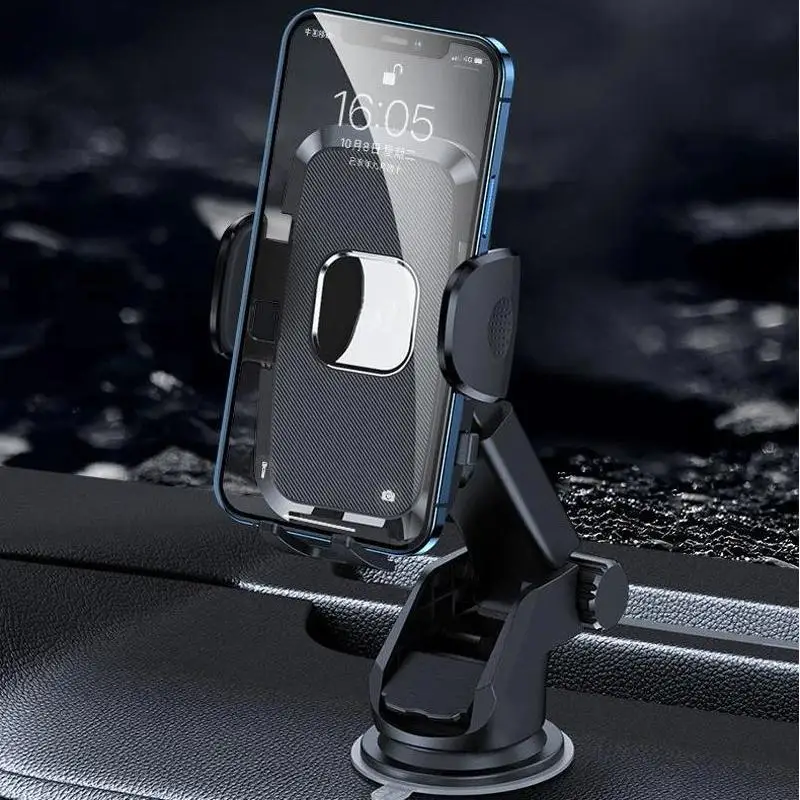 Universelle Auto-Handyhalterung mit 360-Grad-Drehung und Silikonpad für Armaturenbrett und Windschutzscheibe im Pendelverkehr – Detail 6