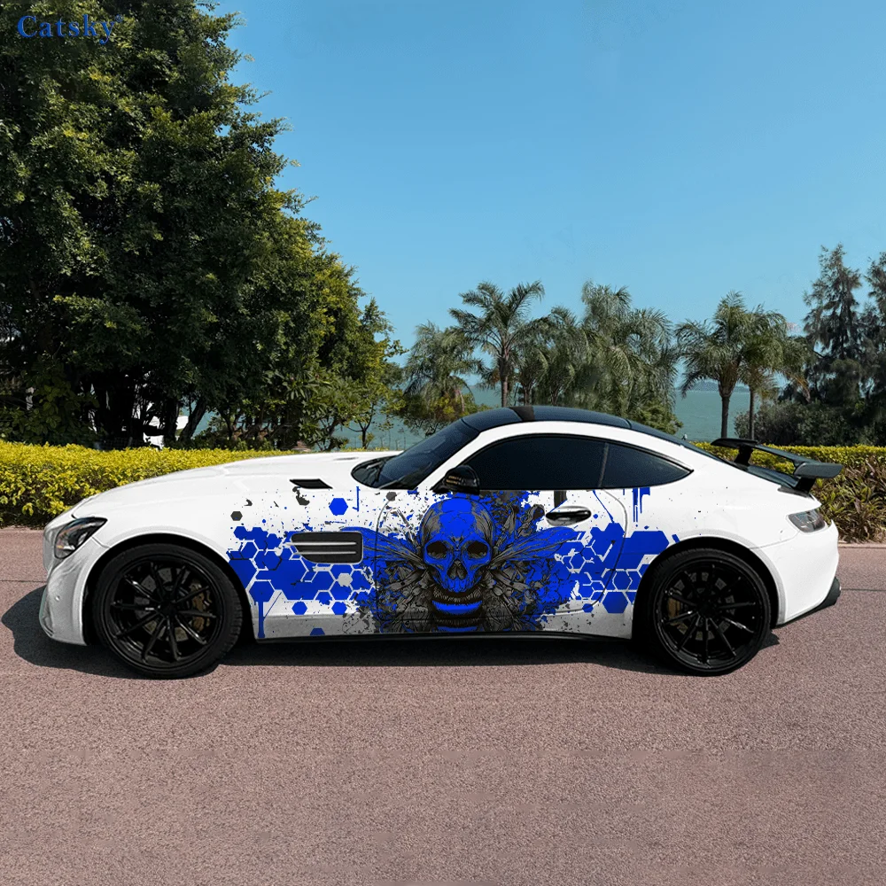 

Череп пчела красочные шестиугольные автомобильные виниловые наклейки самоклеящаяся наклейка из ПВХ подходит для грузовиков внедорожник Декор автоаксессуары подарок