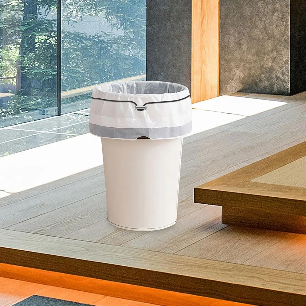 

4Pcs Elastic Trash Bag Fixing Bands Adjustable Garbage Bin Anti-Slip Rings for Waste Basket Secure Bag Holders 140Cm