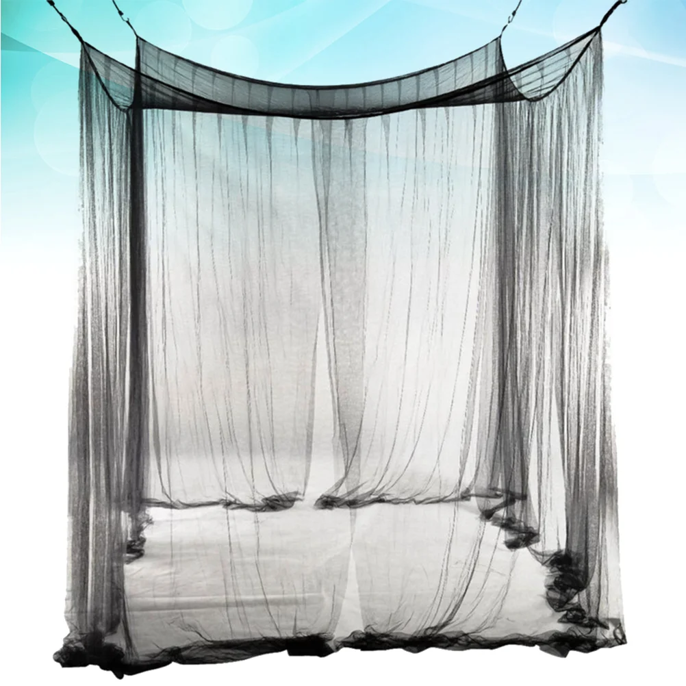 Mosquito Net Black Curtains Large Square Netting Bed Canopy Sofa Couch Throw Blanket