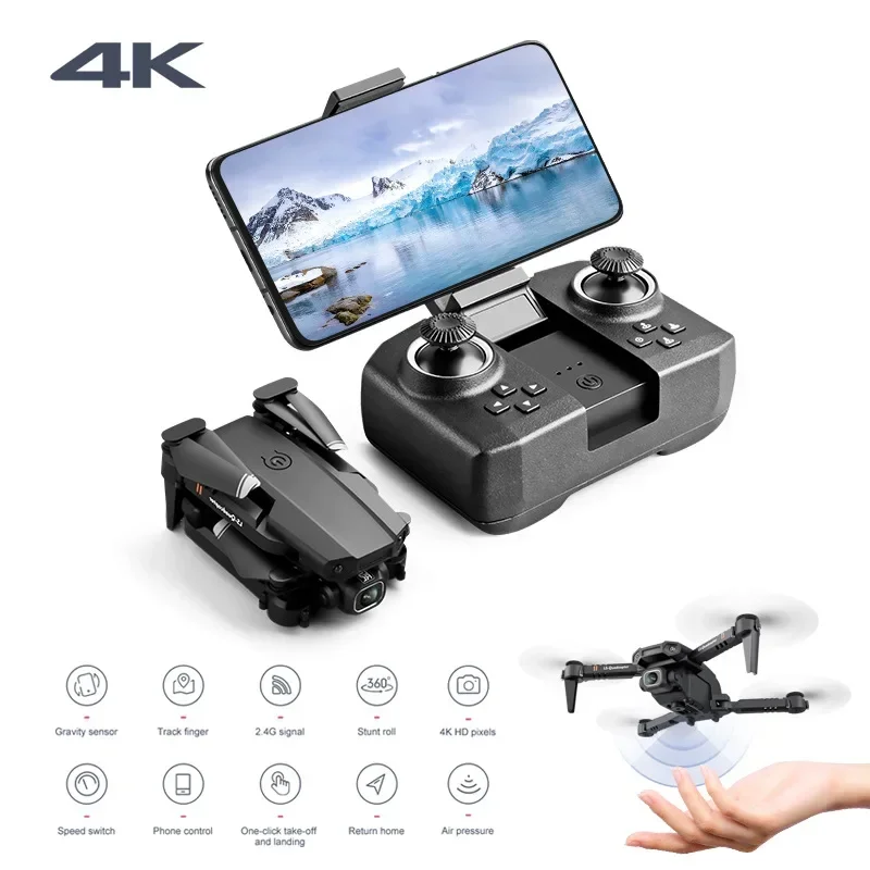 

LSRC LS-XT6 mini WiFi FPV с двойной HD камерой 4K/1080P режим удержания высоты складной Радиоуправляемый Дрон Квадрокоптер RTF высокое качество подарочная игрушка