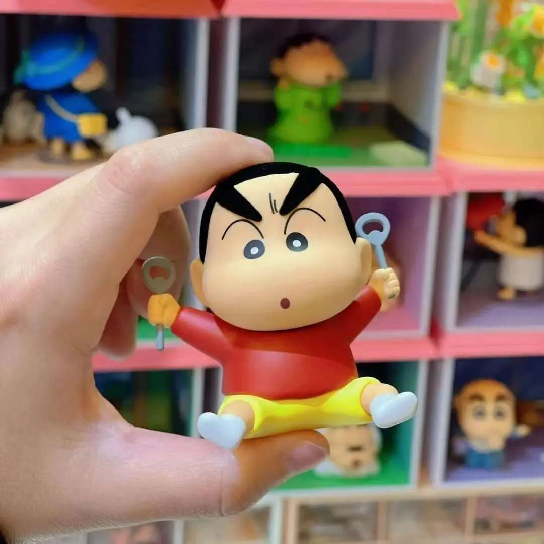 Crayon Shin-Chan temprano antiguo pequeña patata serie Nohara Shinnosuke caja ciega muñeca Kawaii decoración modelo figura de acción juguete