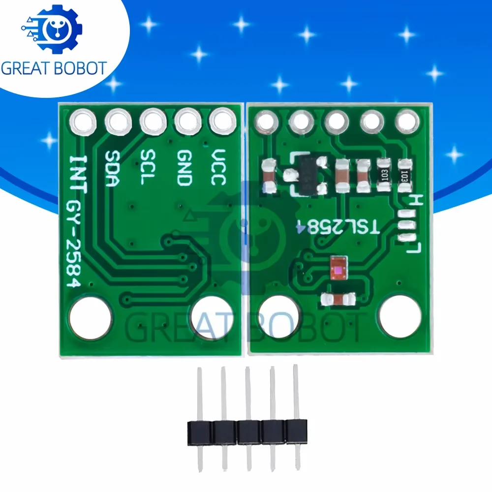 TSL2584TSV Digital Ambient Light Intensity Sensor Module, TSL2584 Light Sensor with I2C Communication Interface