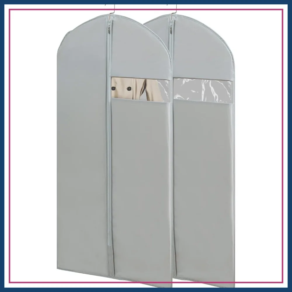 

50'' Garment Bags for Travel, Set of 2 - Keep Clothes Wrinkle-Free & Organized