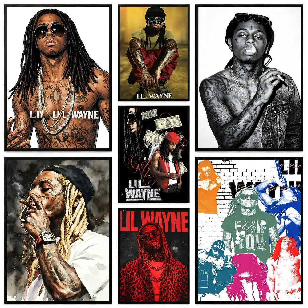 music Lil Wayne Poster Poster HD Frameless Preppy Style Wall Art Home Decor For Living Room Bedroom Gift