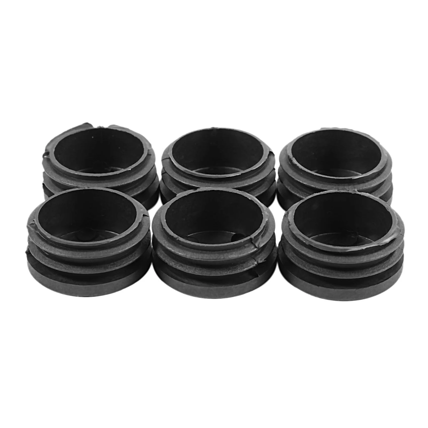 24Pcs Plastic Blanking End Cap Pipe Tube Insert Plug Cover 40Mm Black