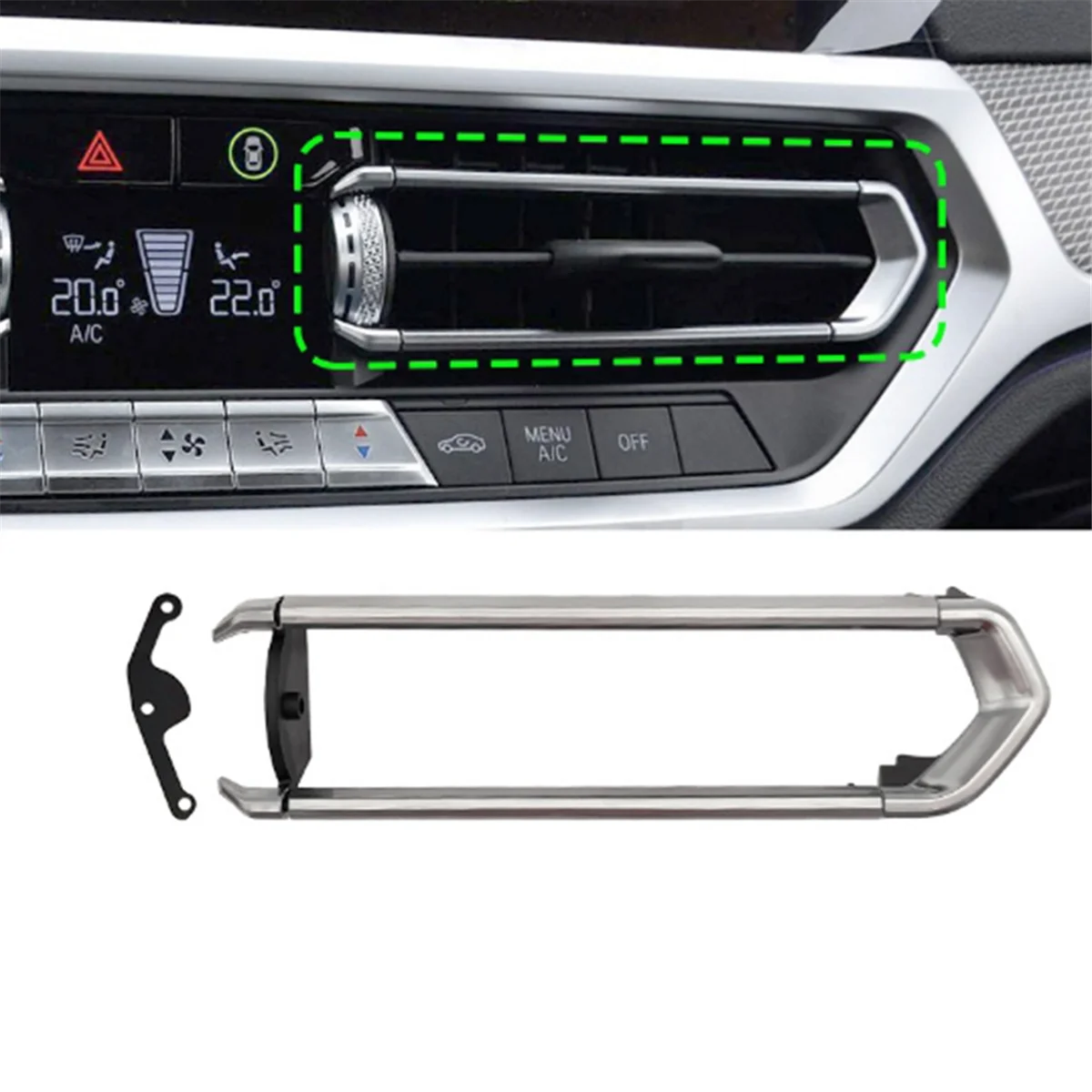 Right Front Middle AC Air Vent Outlet Grille Trim Frame Panel Cover for BMW 3 Series G20 G28 2019-2022 Z4 G29