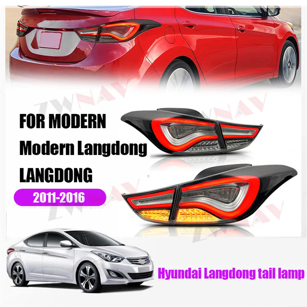 Car Rear Light For Hyundai Elantra 2011 2012 2013 2014 2015 2016 LED Taillight Lights Turn Signal Assembly Modification Lamp