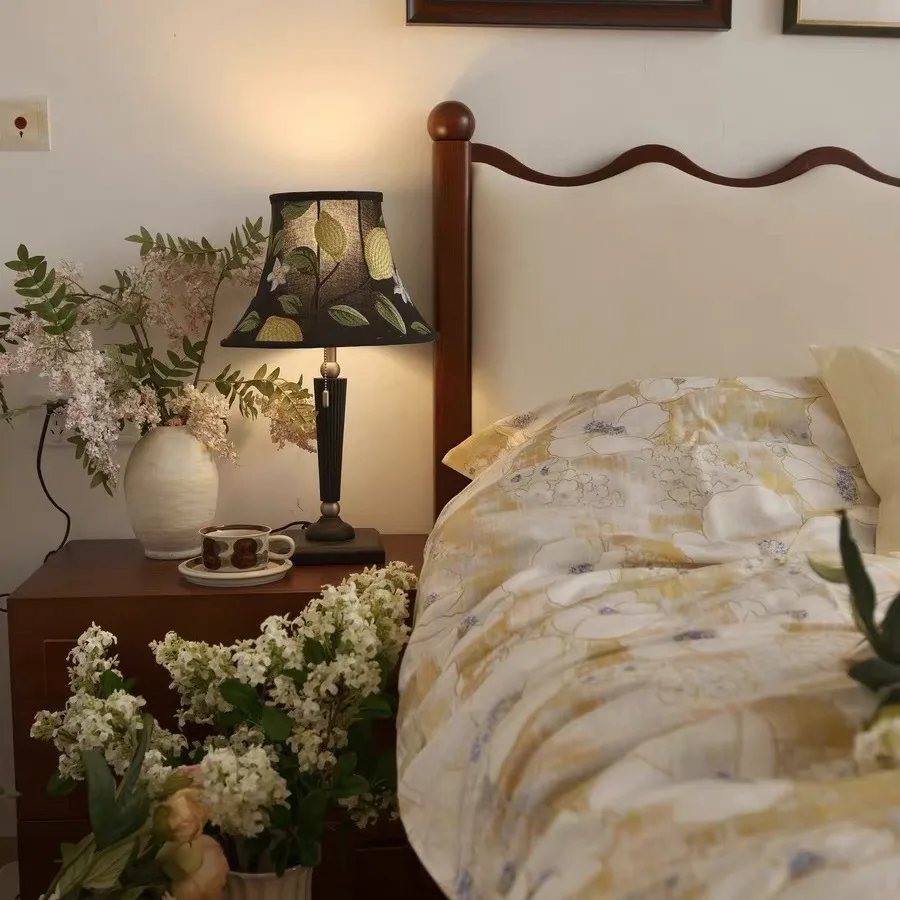 Lampada da comodino per camera da letto retrò Nanyang premium