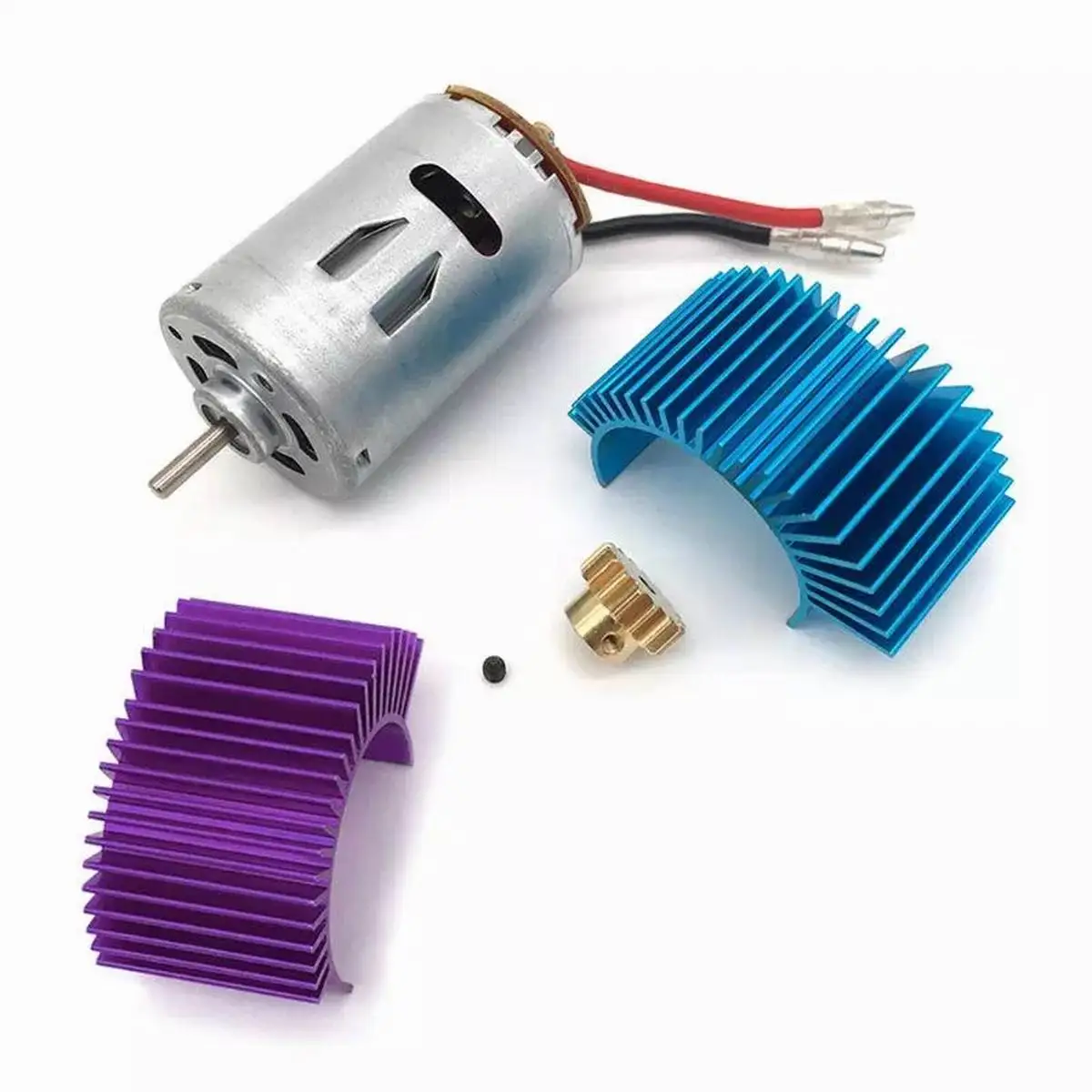 Blue/Purple Motor Cooling Heat Sink Heatsink Top Vented 540 545 550 For 1/10 RC Cars Buggy Monster Truck Short Course Crawler