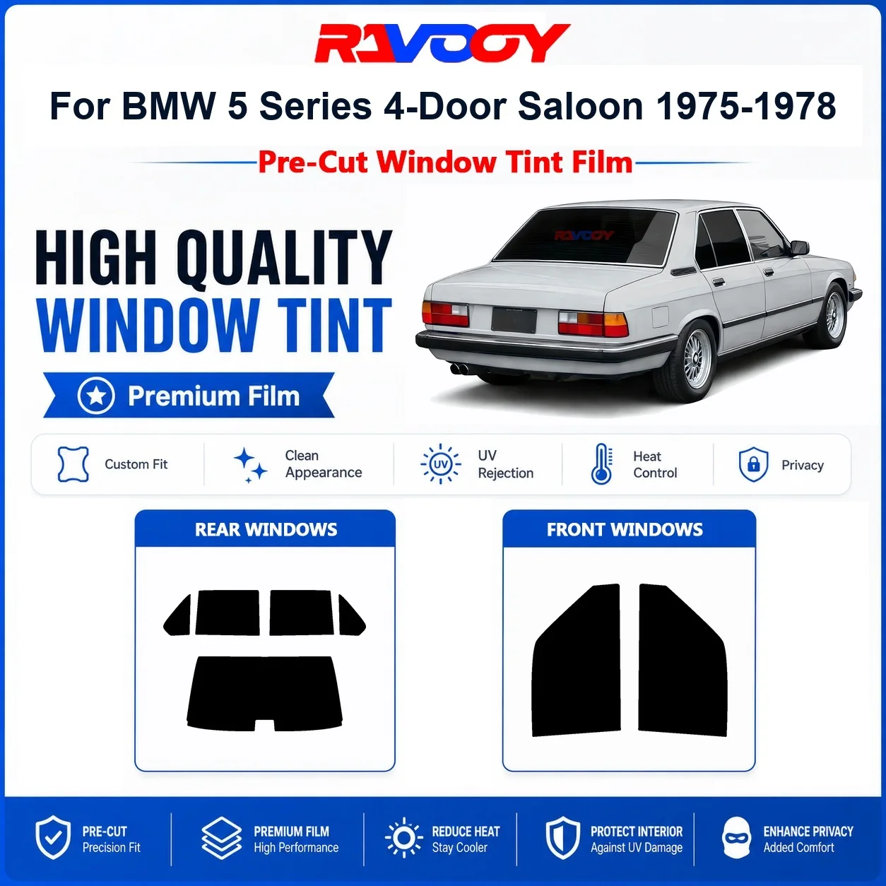premium-pre-cut-window-tint-for-bmw-5-series-4-door-saloon-1975-1978-front-rear-windows-uv-heat-rejection-privacy-film