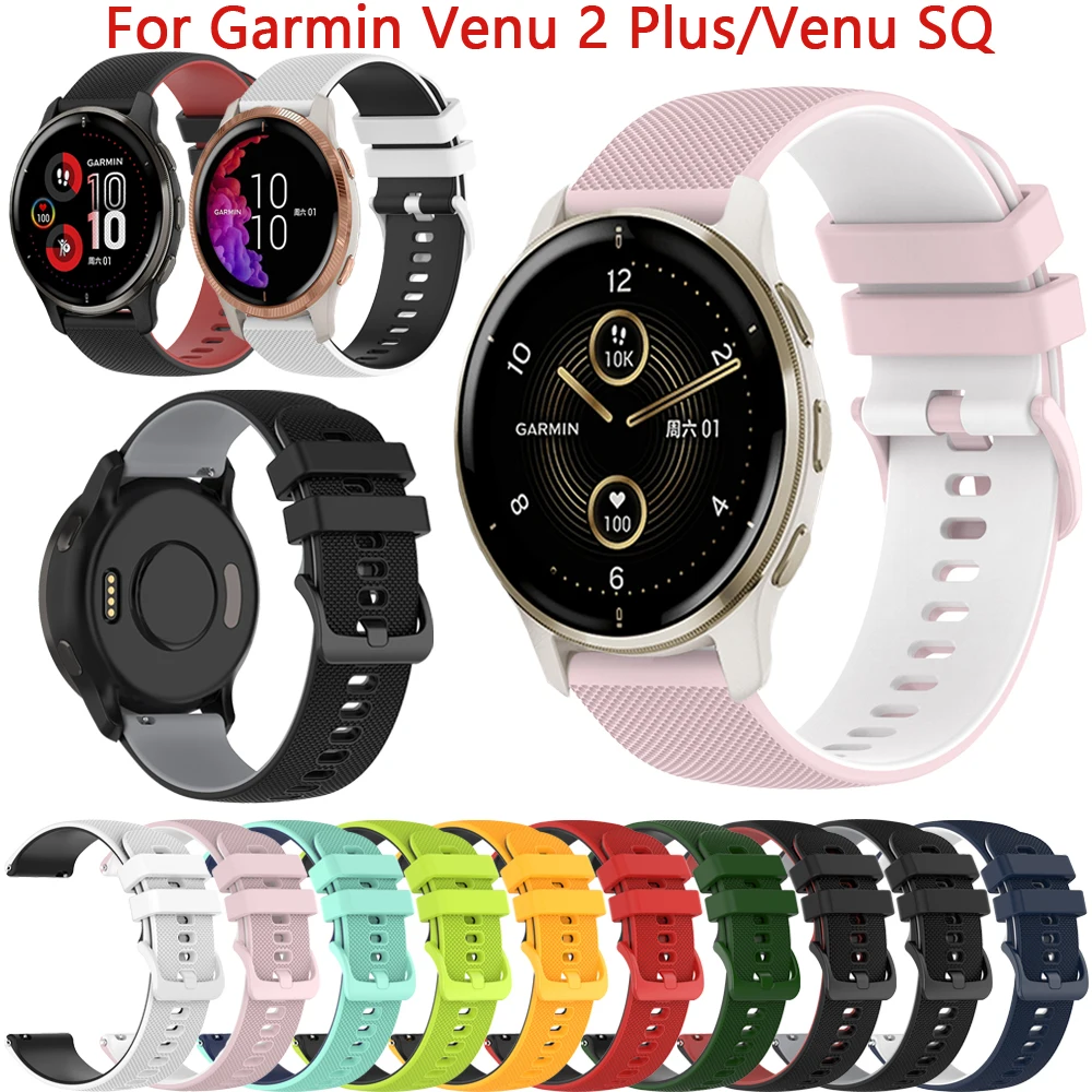 20mm Premium silicone watch strap for Garmin Venu 2 Plus SQ Vivoactive 3 3t HR Strap Pioneer 245 645 55 Silicone bracelet Correa мультиварка pioneer