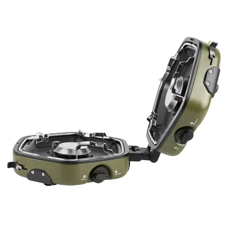 2.2Kw Portable High Power Travel Gas Stove Folding Double Core Fiery Stove Box Furnace Butane Liquefaction Camping