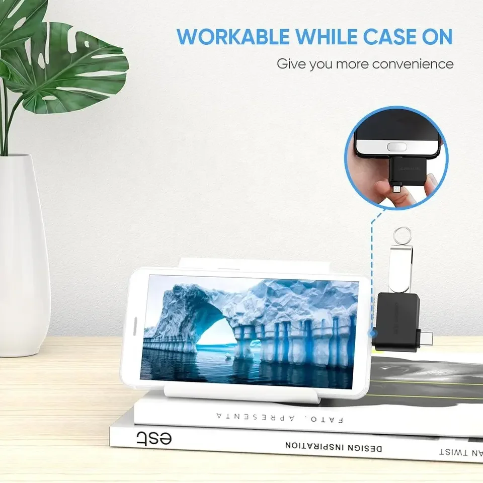 Ugreen 2 in 1 OTG Adapter Micro USB to USB Adapter Type-C to USB3.0 Adapter