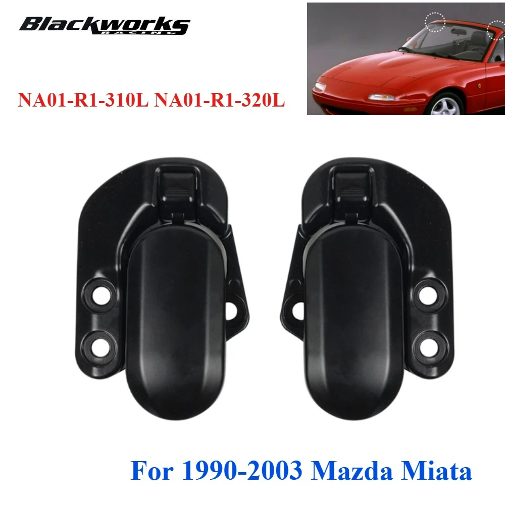 Image of NA01-R1-310L NA01-R1-320L 1 Paar links und rechts umwandelbare Dachriegel mit weichem Oberteil, passend für Mazda Miata 1990–2003, Schwarz