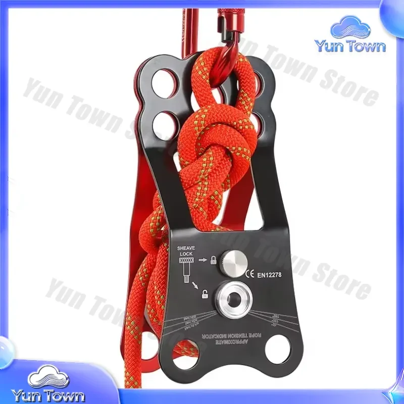 for Aerial Rescue Equipment for Rock Mountaineering for Three Hole Single Bearing Pulley for Climbing Gear for Rope Rescue