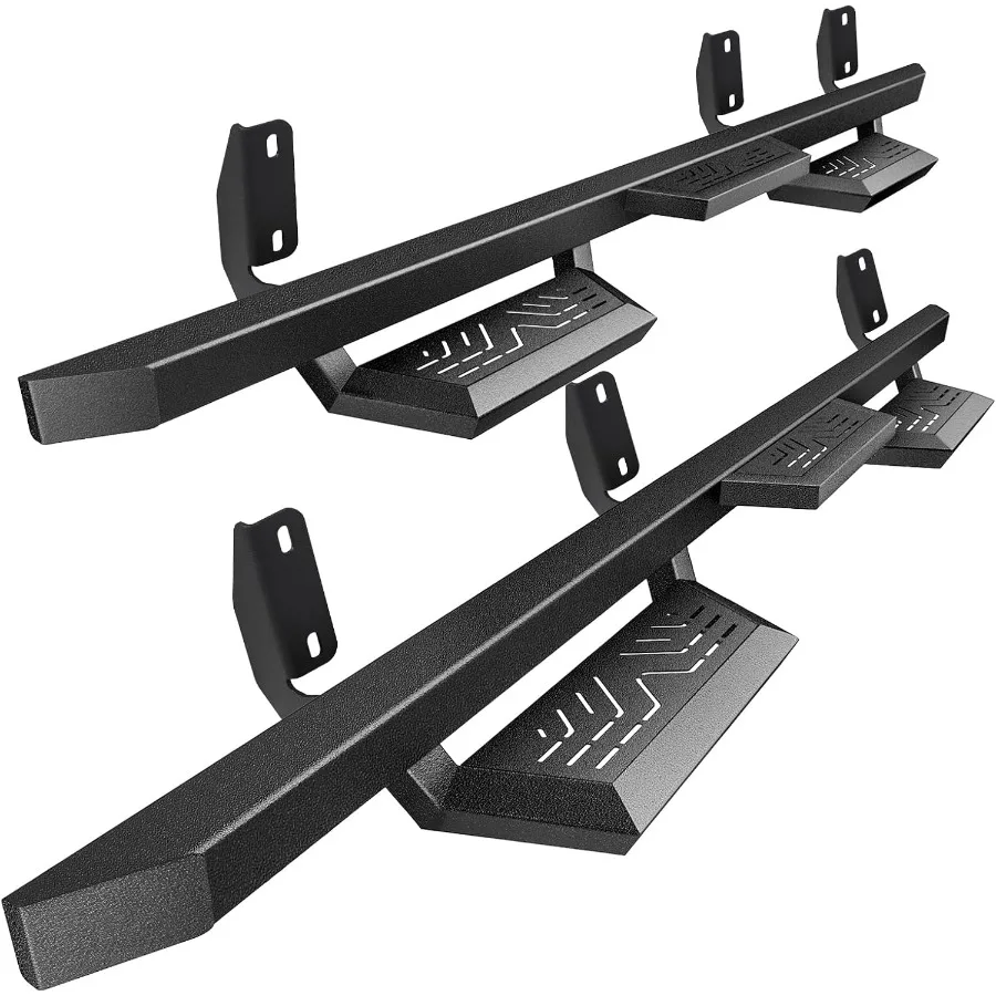 

Heavy Duty Carbon Steel Running Boards for 19992016 Ford F250 F350 Super Duty Crew Cab Black Drop Side Steps Nerf Bars with Dur