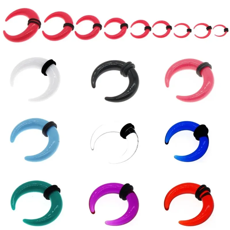 1 pc Acrylic Buffalo Horn Ear Pincher Septum Rings Piercing More Color Ear Taper Stretcher Expander 1.6-10mm Piercing