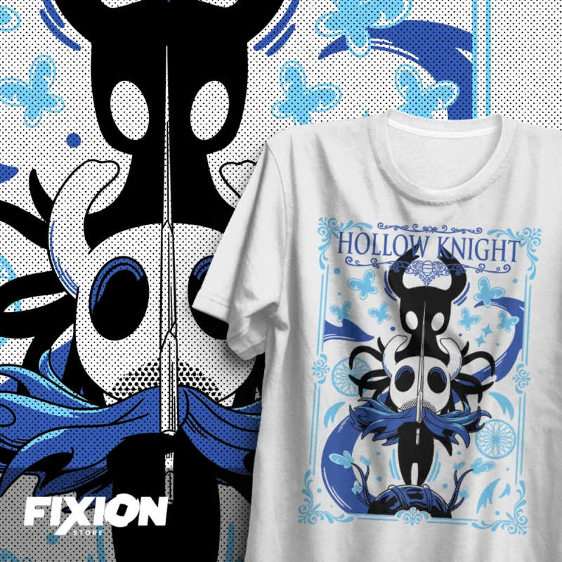 Hollow Knight Silksing T-shirt Women Men Streetwear Oversized Y2k Gamers Tee Loose Heavyweight Cotton High Quality Short Sleeves