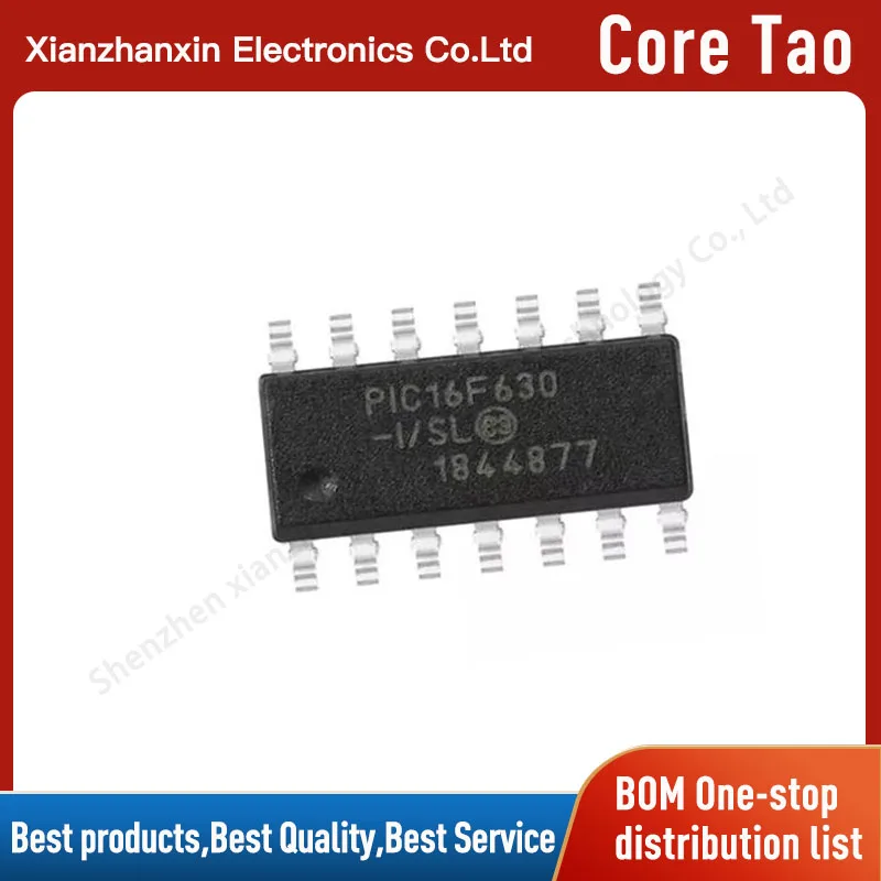 5pcs/Lot PIC16F630-I/SL Microcontroller Chip SOP14 8-bit Programmable Logic Device for Electronics Projects
