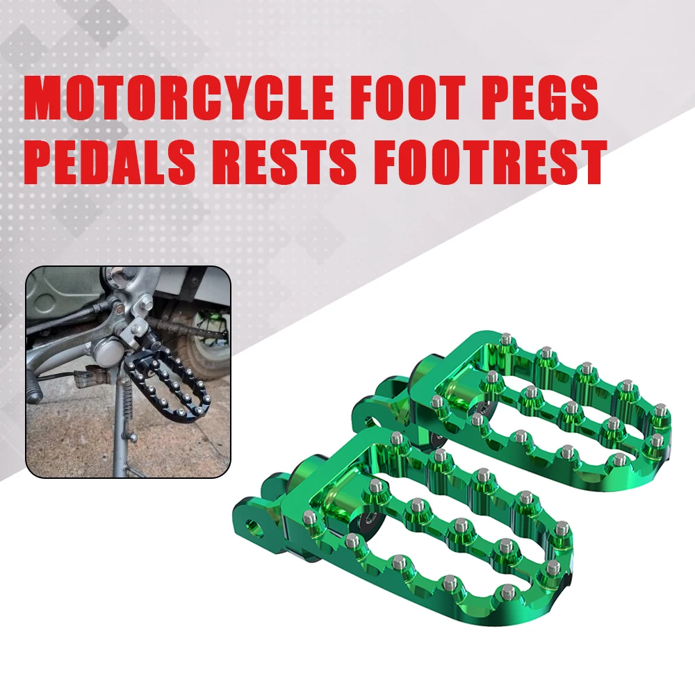 

Motorcycle Wide Footrests FootPegs for Kawasaki KLR650 1987-2018 2017 KLR 650 360° Adjustable Race Footrest Foot Peg Pedals