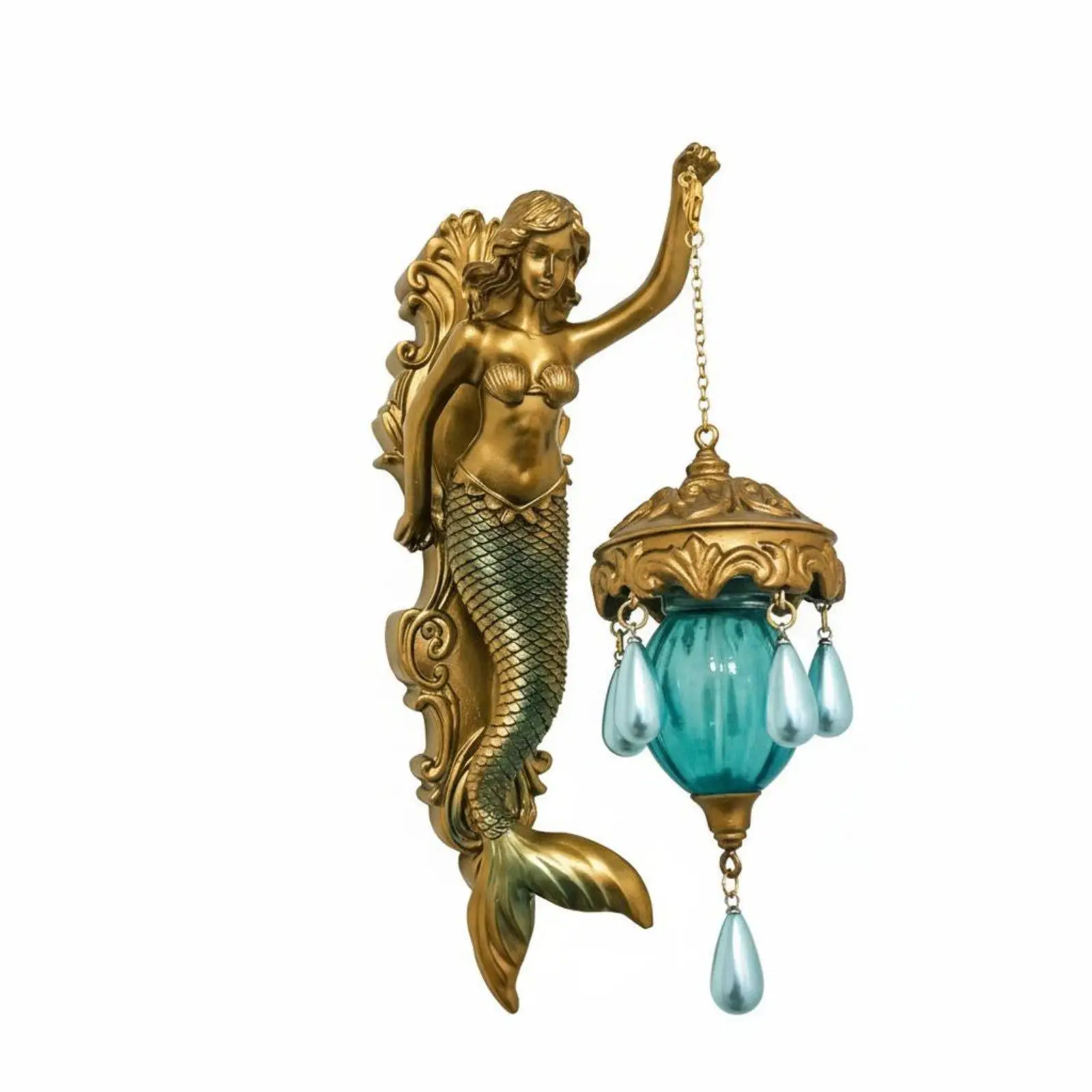 Wall Mounted Resin Lamp Hand-painted Fantasy Art Sconce for Themed Bedroom Room Decoration