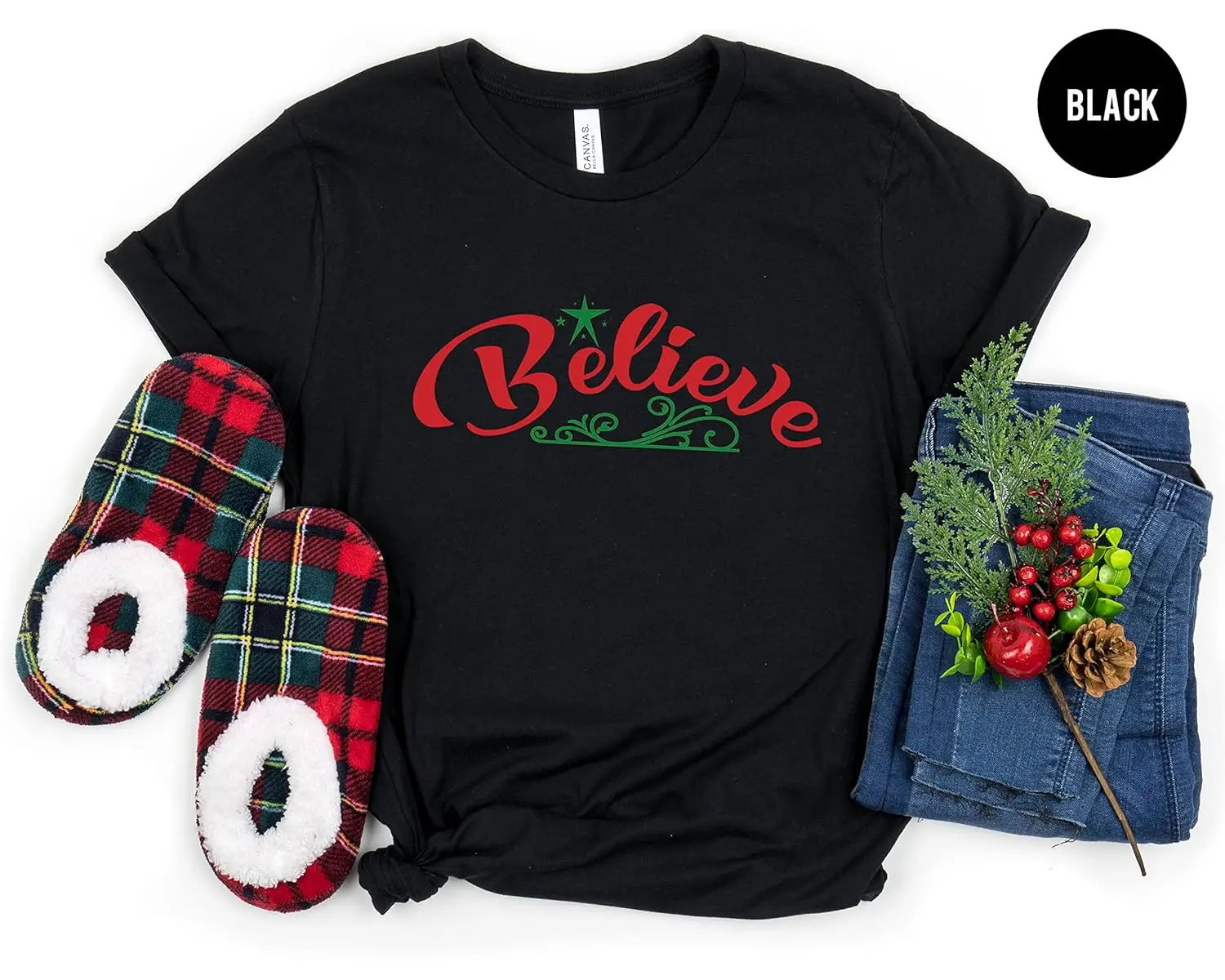 Christmas Believe Shirt Party Shirt Family Believe