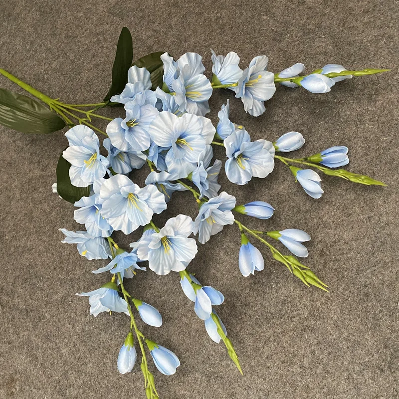 1 قطعة صفير اصطناعي البنفسجي زهرة فرع الزهور الاصطناعية لخريف الخريف ديكورات منزلية لحفل الزفاف إكليل الزهور وهمية #1