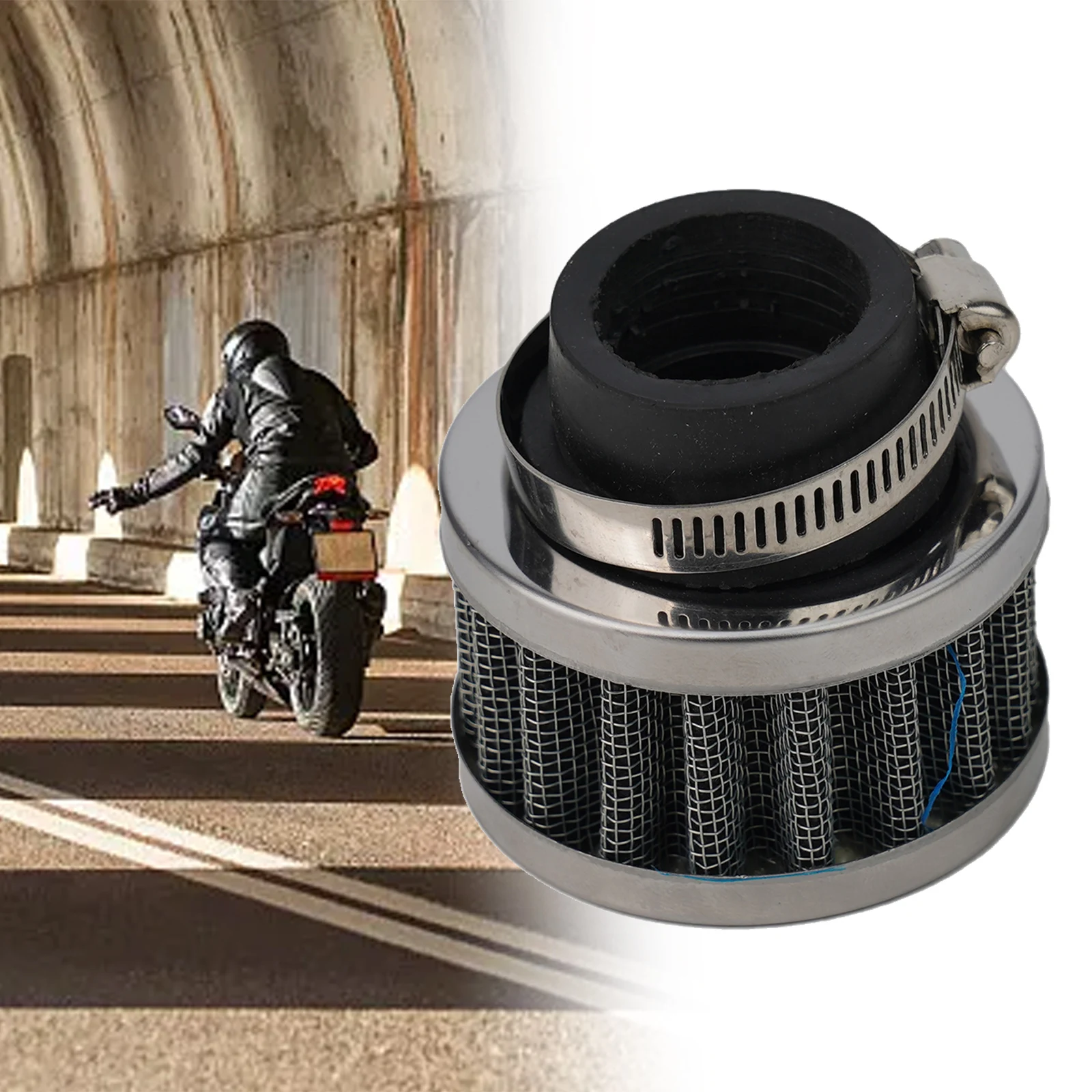 Filtro de aire Universal para motocicleta, limpiador de entrada para ATV, compatible con Honda, Suzuki, 28mm-60mm