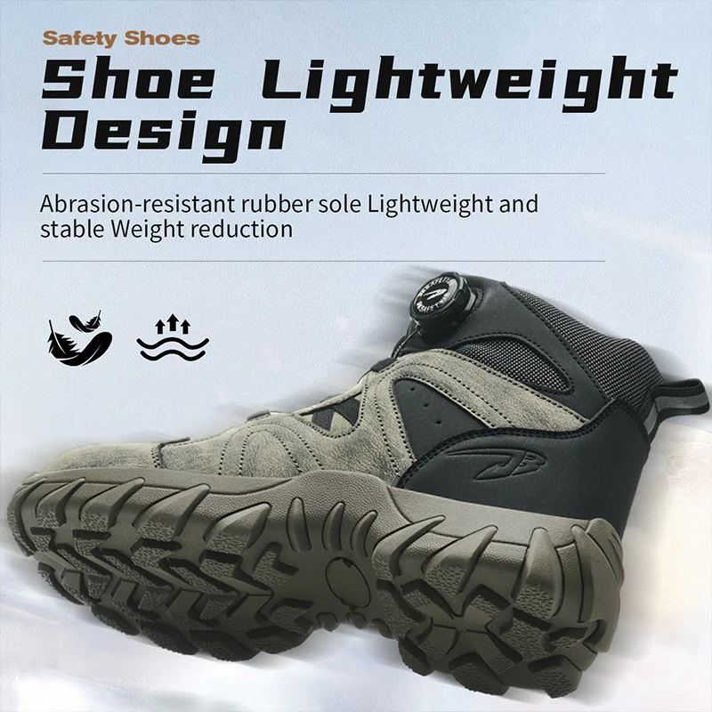 أحذية رياضية أحذية غير قابلة للتدمير أحذية أمان للعمل مع غطاء صلب لأصبع القدم مقاوم للثقب أحذية واقية أمنية للرجال أحذية تكتيكية #3
