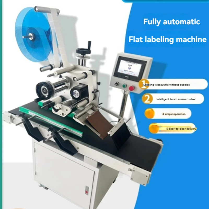 Etichettatrice piatta completamente automatica etichettatrice espressa etichettatrice autoadesiva per cosmetici con scatola per imballaggio a macchina singola