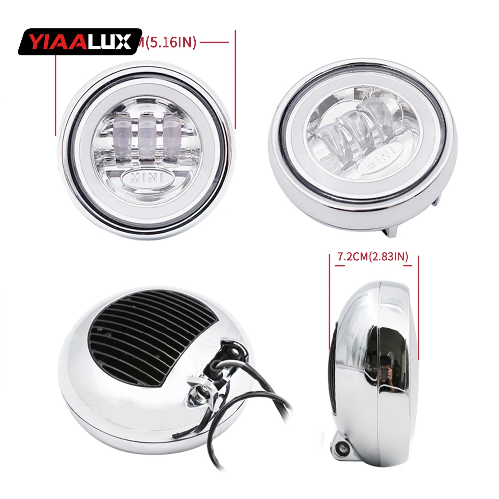 LED DRL Front Rally Fog Lamps Angel Eyes with White Aperture for BMW mini R60/R60S/F55/F56/R55/R56 with lamp brackets