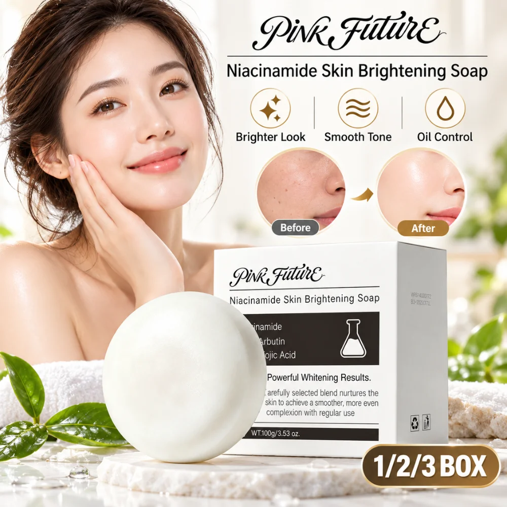 Niacinamide Skin Care Soap 100g Arbutin Glutathione Coconut Olive Oil Face Body Cleansing Bar for Fresh Smooth Even Looking Skin