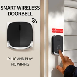 Wireless Doorbell Self Powered Door bell Smart Home Sets Outdoor House Waterproof Button Receiver No Battery Chime Receiver