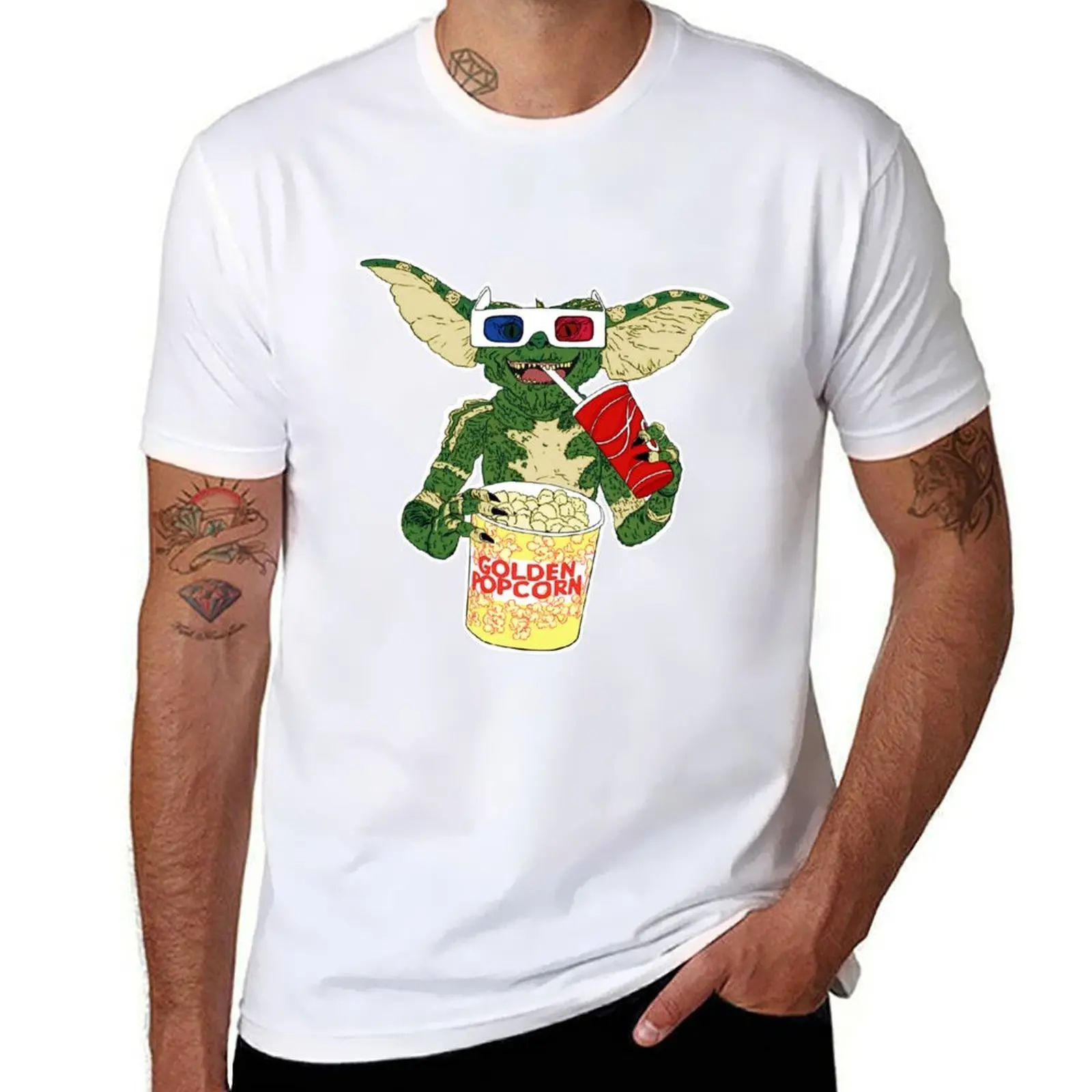 

Popcorn Gremlin T-Shirt t shirts for man cotton soft man t shirt heavy cotton T-Shirt