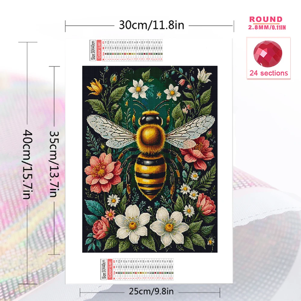 Evershine 新着ダイヤモンド刺繍蜂動物ラインストーン - Resin Art Wallpaper のレビューと価格