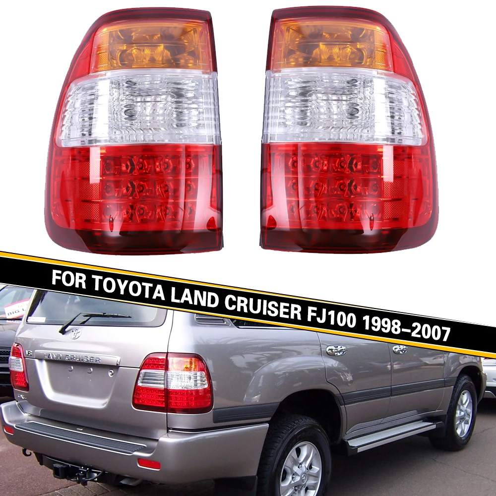 

Left/Right Side Red Tail Lamp For Toyota Land Cruiser FJ100 1998-2007 Rear Tail Light Brake Lamp with Wire Harne