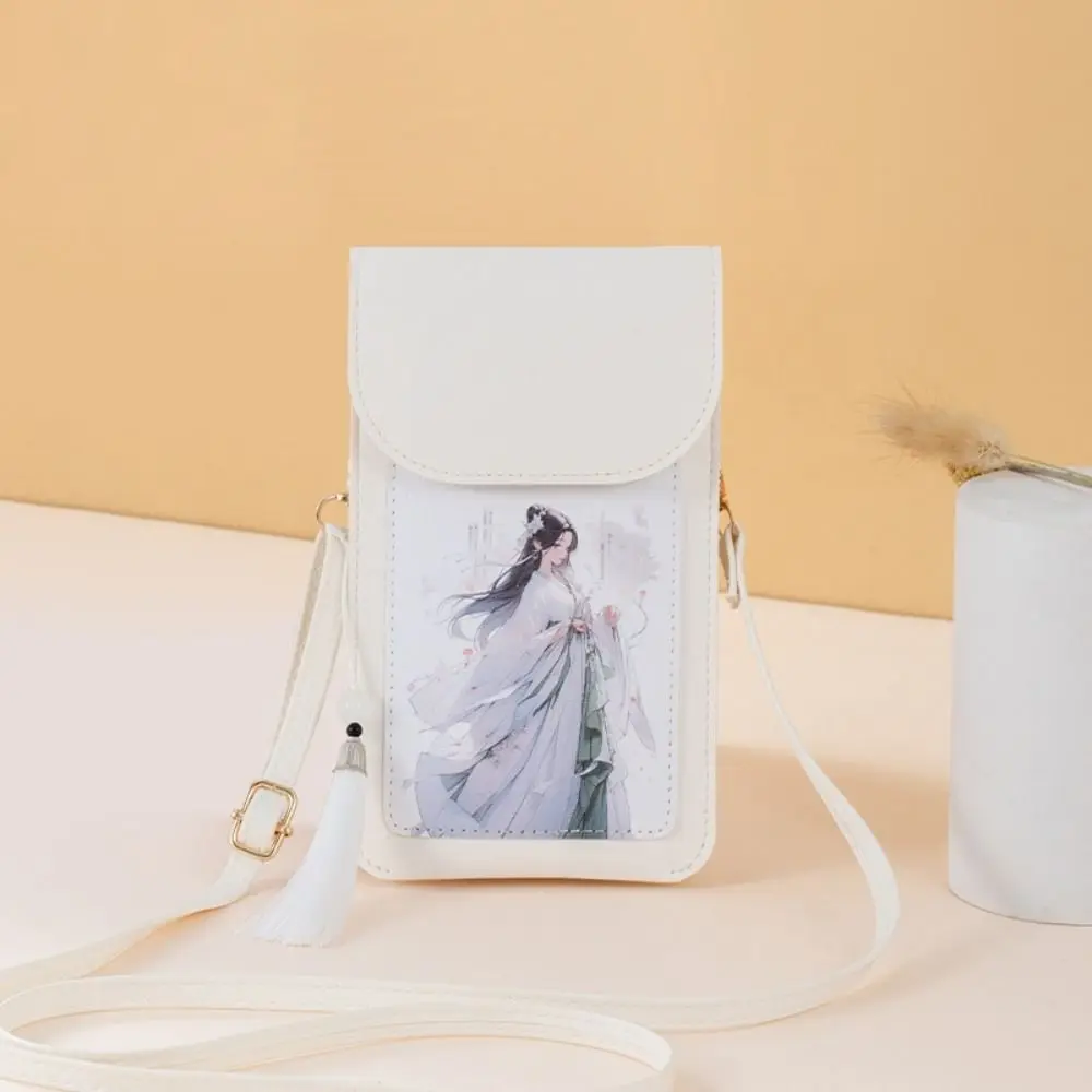 Touchable Screen Touch Screen Phone Bag Chinese Style Oriental Style Fairy Girl Square Bag Storage Bag Hanfu